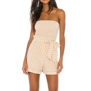 House of Harlow 1960 x Revolve Roque Romper Cream Dot Small X